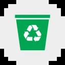Icon zeigt eine Recyclingtonne