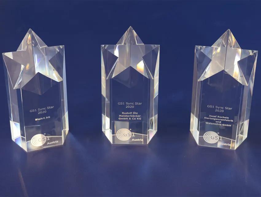 GS1 Sync Stars 2020 Trophäen
