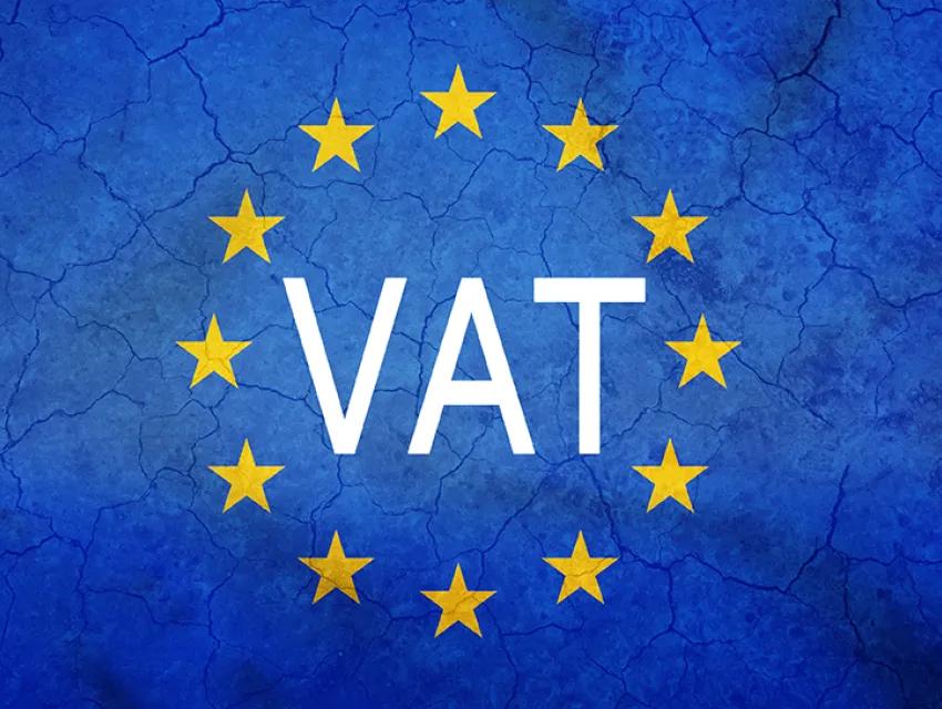 EU Sterne im Kreis runt um VAT