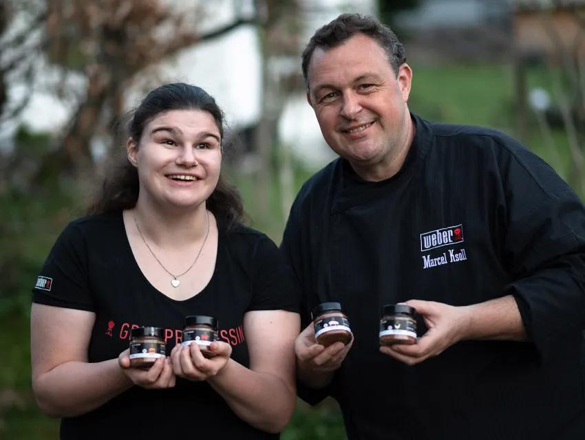 Supernase Elaine Ksoll und ihr Vater Marcel 