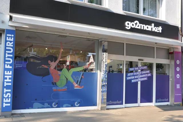 Eingang der go2market Filiale in Köln