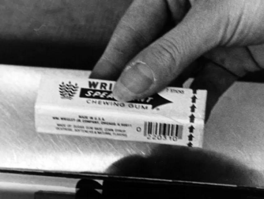 Der erste Scan eines Strichcodes - Wrigley´s Juicy Fruit Kaugummi