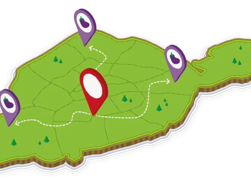 Grafik Landkarte Österreich