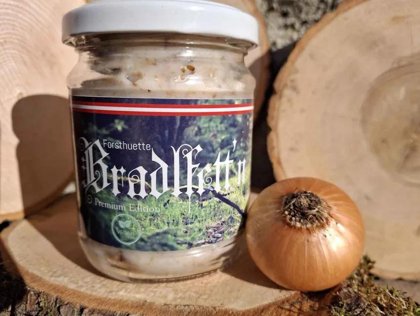 Produkt vegane Bradlfett'n im Glas mit GS1 GTIN