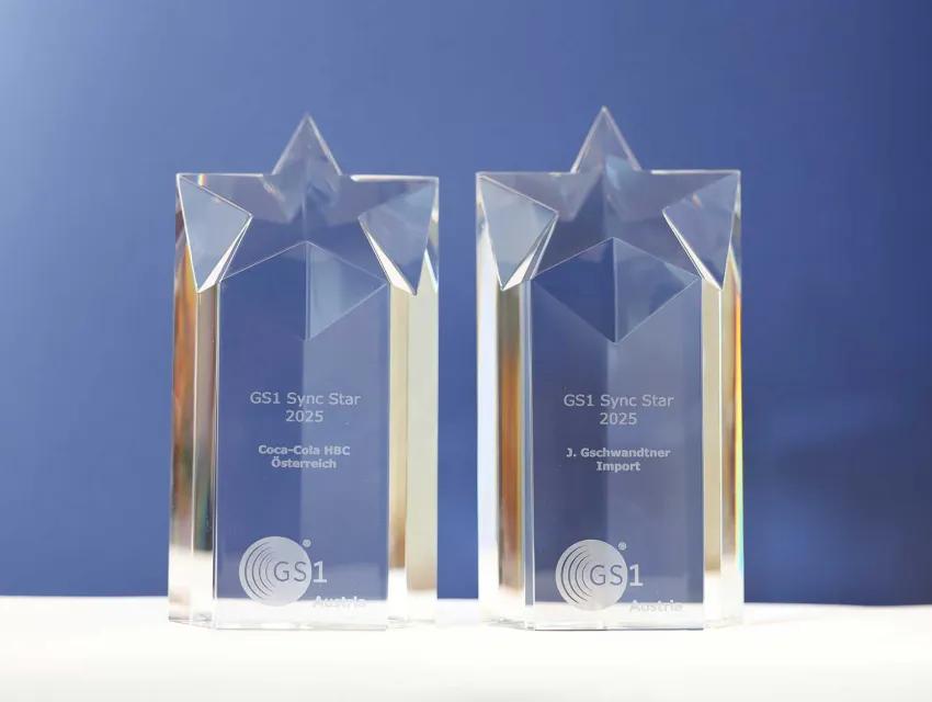 Die Tropäen der GS1 Sync Stars 2025