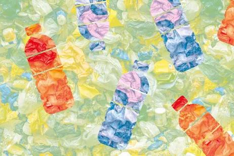 Illustration von Plastik-Müll