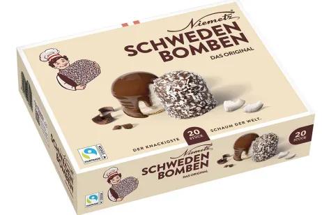 Verpackung von Niemetz Schwedenbomben mit kreativem Strichcode