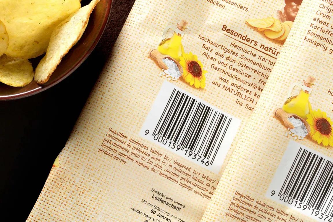 Beispiel Produktverpackung mit GTIN und Strichcode