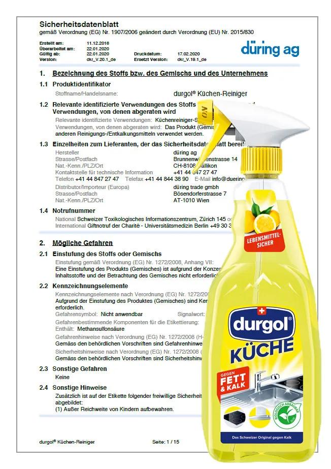 Grafik Durgol Sicherheitsdatenblatt