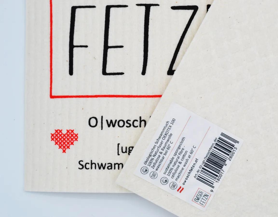 Detailaufnahme eines „Owoschfetzn" mit GS1 Strichcode