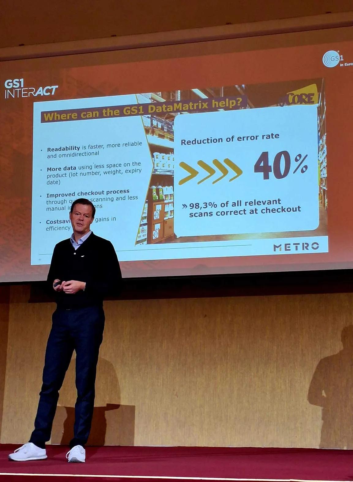Rolf D. Kienapfel präsentiert die Erfolge bei der GS1 InterACT