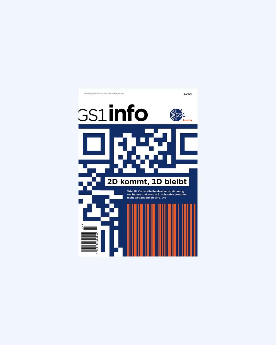 GS1 info 1.2025 mit Schwerpunkt „2D Codes“
