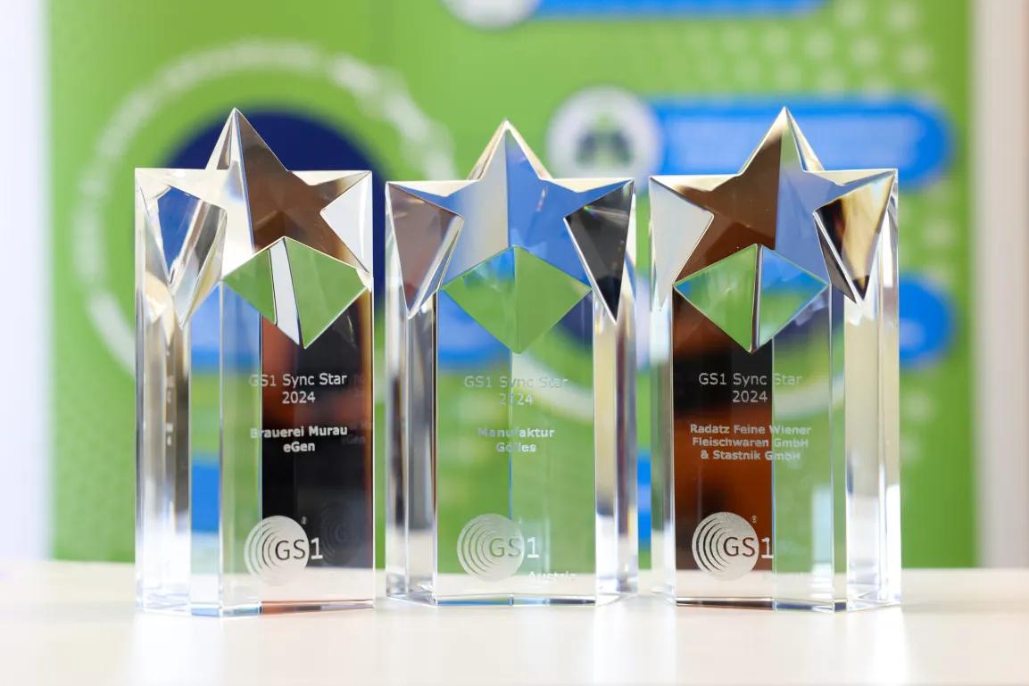 Die GS1 Sync Stars Trophäen 2024