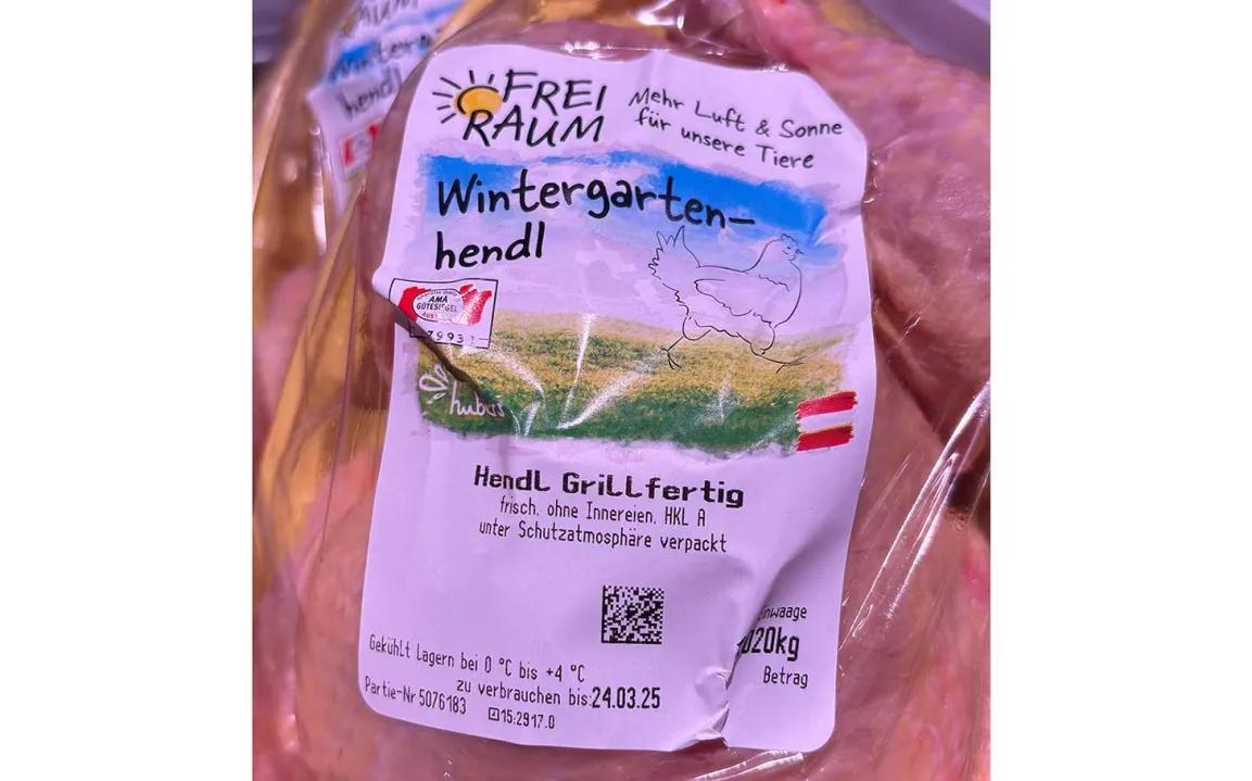 GS1 DataMatrix auf Fleisch-Etikett