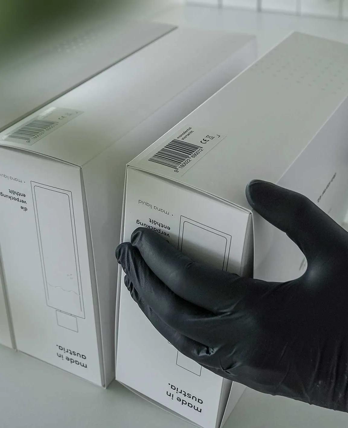 GS1 Strichcode EAN-13 auf der Verpackung von Mana Health Technologies