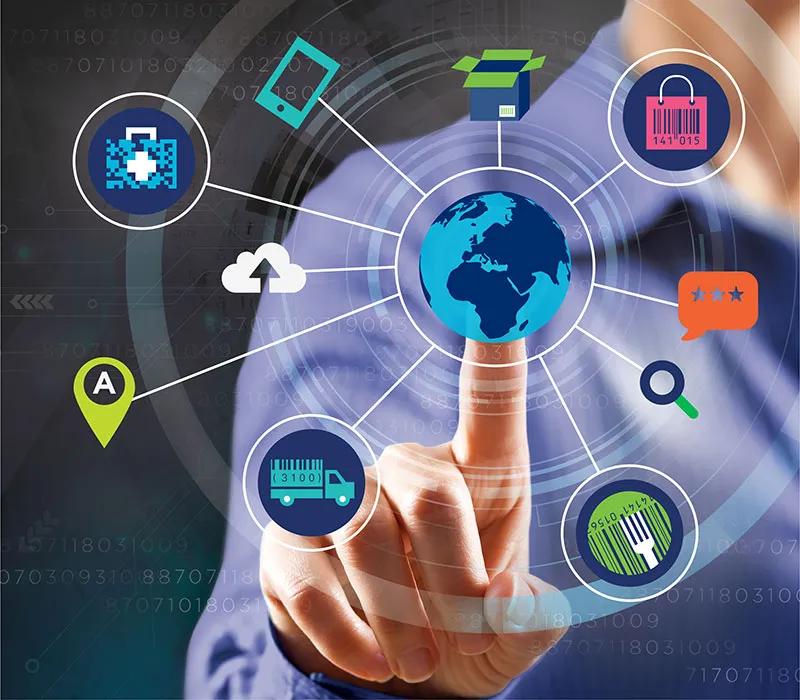 Bunte Icons auf Touch-Screen