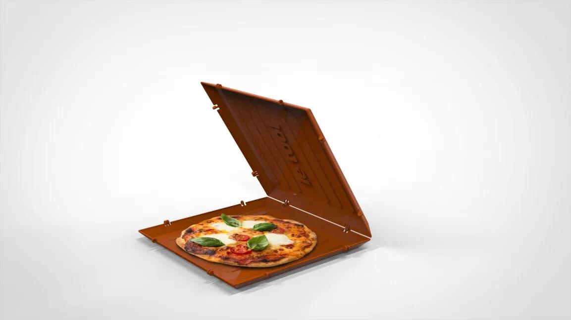 Rendering des Mehrweg-Pizzakartons