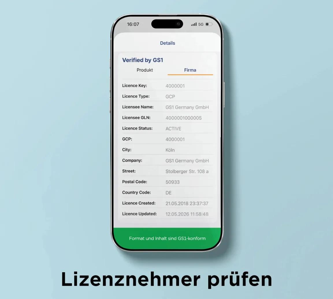 Lizenznehmer prüfen