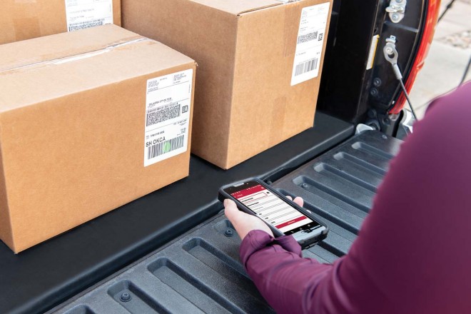 GS1 Strichcodes einfach erfassen Scan eines Etiketts mit barcoSCAN App