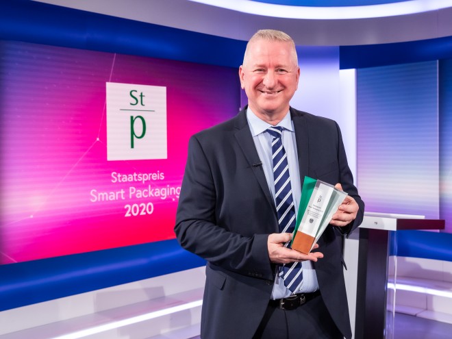 Das Mehrweg-Display LOOPOS wird mit dem Staatspreis ausgezeichnet Joachim Kratschmayr mit dem Staatspreis für Smart Packaging