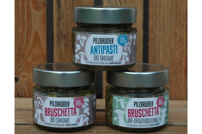 Produkte Bruschetta und Antipasti von Pilzbrüder