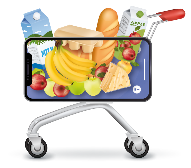Mobiler Einkaufswagen Mobiler Einkaufswagen