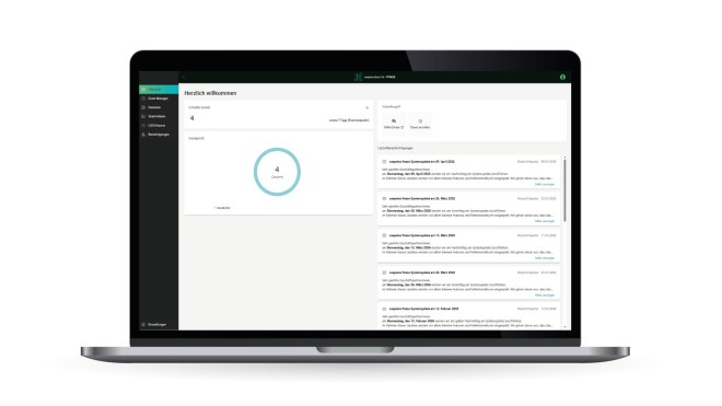 Abbildung des Startbildschirm von GS1 Trace