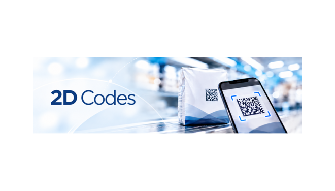 Banner mit einem gescannten 2D Code