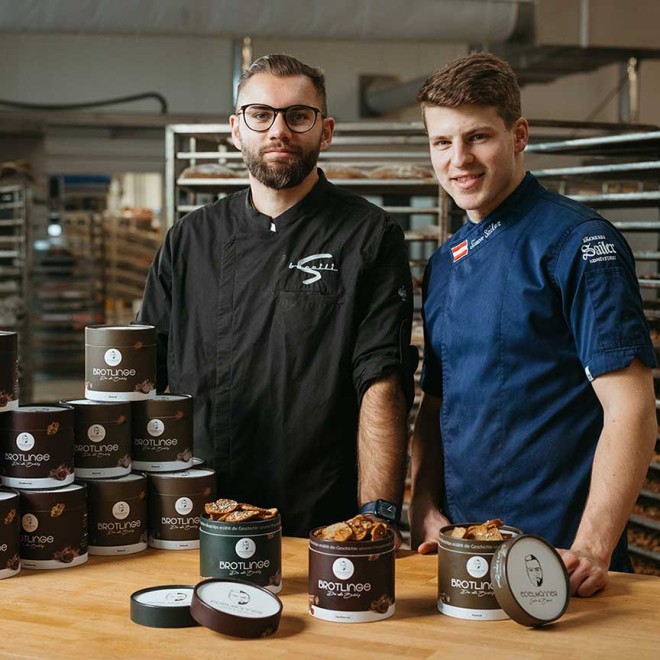 Marco Baccili und Simon Sailer vom Start-up Edelmänner nutzen GS1 Standards