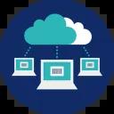Icon zeigt mehrere Computer und Wolken