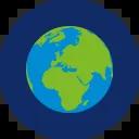 Icon zeigt die Weltkugel