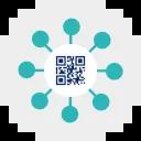 Icon zeigt einen QR-Code in einem Punktkreis