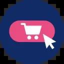 Icon zeigt einen Online-Warenkorb