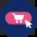 Icon zeigt einen Einkaufswagen mit einem Cursorpfeil
